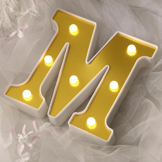 Make a Statement with our 6" Gold 3D Marquee Letters