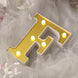 6 Gold 3D Marquee Letters | Warm White 5 LED Light Up Letters | F