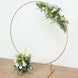 6.5ft Gold Metal Floral Balloon Garland Hoop, Round Backdrop Frame, Circle Wedding Arch Stand