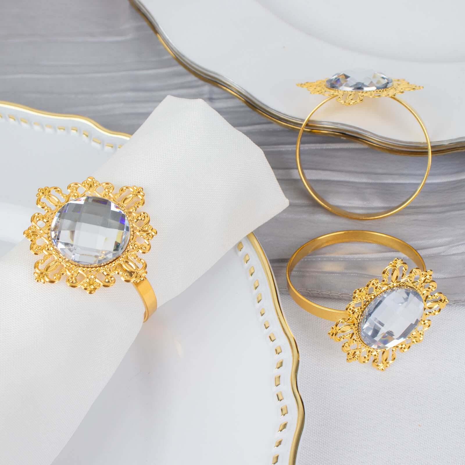 Clear hot sale napkin rings