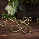 10 Pack | Gold Metal 3" Infinity Card Holder Stands, Table Number Stands, Wedding Table Place Card Menu Clips