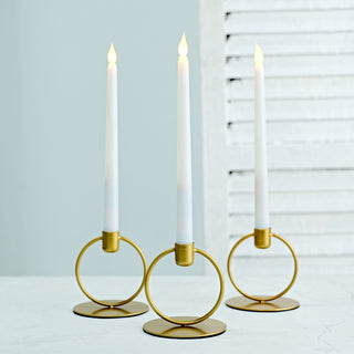 Add Elegance to Your Décor with Gold Metal Ring Candle Holder Stands
