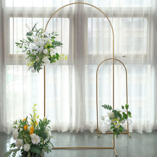 Create an Elegant Entrance with the Gold Metal Wedding Arch Stand