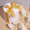 50 Pcs | 10inches Gold Pre Tied Ribbon Bows, Satin Ribbon With Gold Foil 