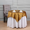 54inch x 54inch Gold Seamless Premium Velvet Square Table Overlay, Reusable Linen