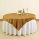 72x72Inch Gold Premium Velvet Table Overlay, Square Tablecloth Topper
