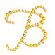 1.5inch Gold Rhinestone Monogram Letter Jewel Sticker Self Adhesive DIY Diamond Decor - B#whtbkgd