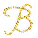 1.5inch Gold Rhinestone Monogram Letter Jewel Sticker Self Adhesive DIY Diamond Decor - B#whtbkgd