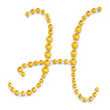 1.5inch Gold Rhinestone Monogram Letter Jewel Sticker Self Adhesive DIY Diamond Decor - H#whtbkgd