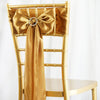 5pcs Gold SATIN Chair Sashes Tie Bows Catering Wedding Party Decorations - 6x106"