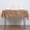 54" x 54" Gold Premium Sequin Square Tablecloth