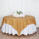 90Inch Gold Seamless Square Polyester Table Overlay