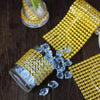 21x11inch Gold Self Adhesive Rhinestone Diamond Sticker Wrap Sheets, DIY Craft Gem Stickers