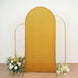 7ft Gold Shimmer Tinsel Spandex Chiara Backdrop Stand Cover For Fitted Round Top Wedding Arch

