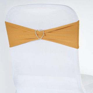Elevate Your Event Decor with Gold Spandex Chair Sashes