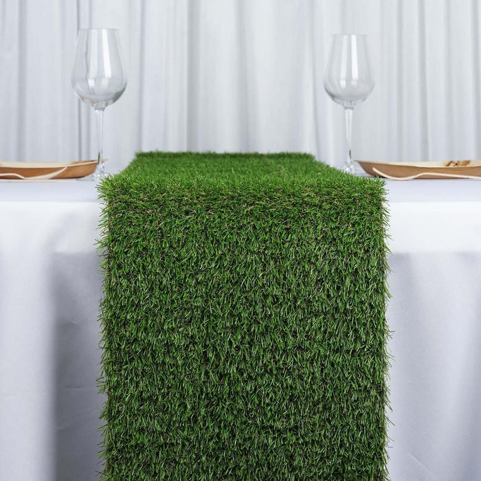 Elegant Wedding Party Artificial Grass Table Runner