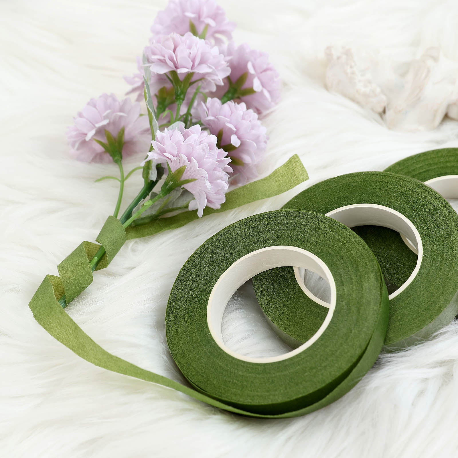 12 Pcs Floral Tape Florist Stem Wrap Green Tape for Bouquet Flowers and  Crafts Making