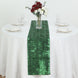 12x108inch Green 3D Leaf Petal Taffeta Fabric Table Runner