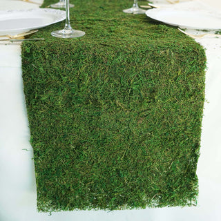 Enhance Your Table Setting with a Green Natural Moss Table Runner