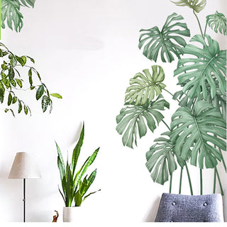 Green Tropical Palm Leaves Wall Decals - Fresh and Vibrant Event Decor