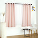 Handmade Blush Faux Linen Curtains 52x64 inches Curtain Panels With Chrome Grommets - Rose Gold