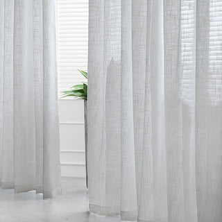 Elegant Silver Faux Linen Curtains for a Stylish Touch