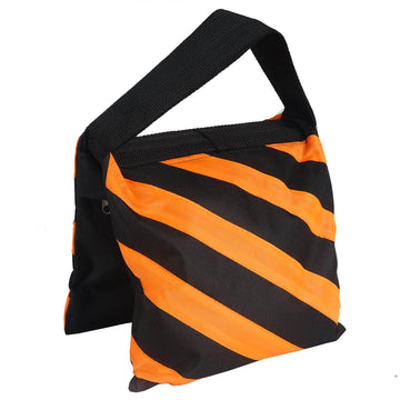 4 Pack | Heavy Duty Black/Orange Sand Saddle Bag For Backdrop Stands