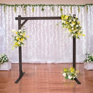7ft Heavy Duty Wooden Square Wedding Arbor Photography Backdrop Stand