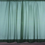 Hunter Emerald Green Fire Retardant Sheer Organza Premium Curtain Panel Backdrops With Rod #whtbkgd