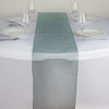 14" x 108" Hunter Emerald Green Organza Runner For Table Top Wedding Catering Party Decoration#whtbkgd