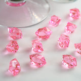 300 Pack | Pink Large Acrylic Ice Bead Vase Fillers, DIY Craft Crystals