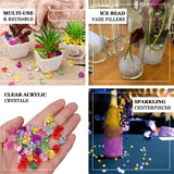 400 Pack | Clear Mini Acrylic Ice Bead Vase Fillers, DIY Craft Crystals