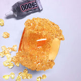 400 Pack | Orange Mini Acrylic Ice Bead Vase Fillers, DIY Craft Crystals