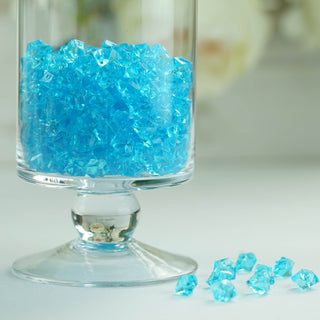 Create Unforgettable Wedding Decorations with Turquoise Mini Acrylic Ice Bead Vase Fillers