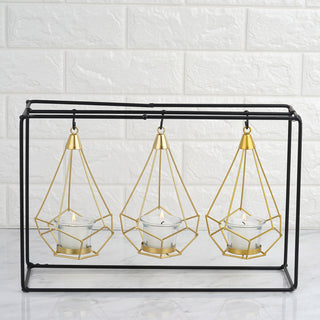 Unleash Your Creativity with Gold Hanging Geometric Tealight Candle Holders