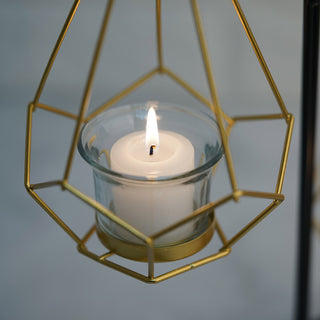 Create a Unique and Memorable Event with Gold Geometric Tealight Candle Holders