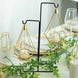 2 Pack | 8inch Gold Hanging Geometric Tealight Candle Holders with 14inch Tall Black Iron Stand