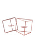 9" | Rose Gold Geometric Candle Holder Set | Metal Geometric Centerpiece with Glass Holders