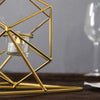 25Inch Tall Gold Linked Geometric Tealight Candle Holder Set With Votive Glass Holders