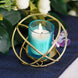 3 Pack | 3inch Gold Metal Geometric Flower Bud Vase Votive Candle Holder Set