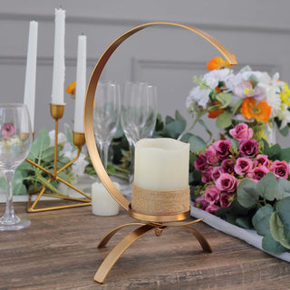 Stunning Gold Moon Shaped Table Centerpiece