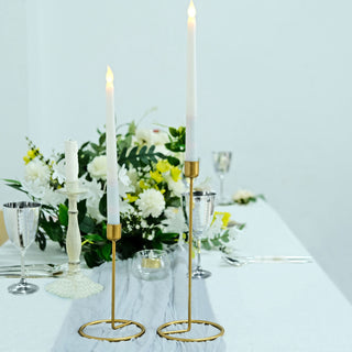 Elegant Gold Metal Candle Holder for Stunning Table Centerpieces