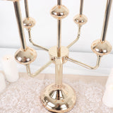 20inch Gold Metal 5-Arm Taper Candle Stick Candelabra, Candle Holder Stand Wedding Centerpiece