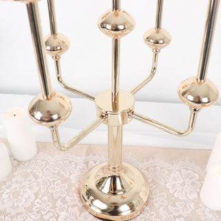 Create a Stunning Table Centerpiece with Our Gold Metal Candelabra