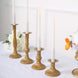 Set of 4 | Gold Baroque Metal Taper Candle Holder Stands, Vintage Candlestick Centerpieces