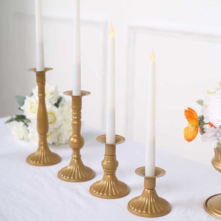 Add a Touch of Vintage Glamour with Gold Baroque Metal Taper Candle Holders