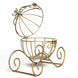 11Inch Gold Wrought Iron Cinderella Carriage Candle Holder or Card Display#whtbkgd