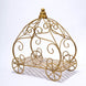 11inch Gold Wrought Iron Cinderella Pumpkin Carriage Table Centerpiece#whtbkgd