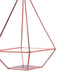 Blush / Rose Gold Pyramid Shaped Tealight Candle Holders, Open Frame Metal Geometric Flower Stand