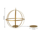 18Inch Gold Wrought Iron Open Frame Centerpiece Ball, Candle Holder Floral Display Hanging Sphere